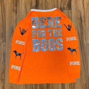 PINK VS HOLOGRAPHIC BLING LONG SLEEVE TEE